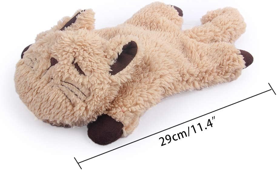 All For Paws Snoring Cuddler sleeping toy showing the realistic touch activated purr pillow mechanism placement.