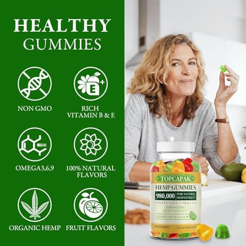 Topcapak wellness gummies container with fruit graphics