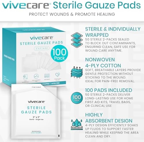 Individually wrapped sterile medical dressings for first aid kits