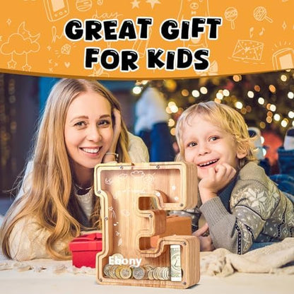 UBeesize kids wooden coin bank displayed as decoration in a modern bedroom