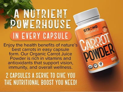 Strong Organics USDA Organic carrot powder label details