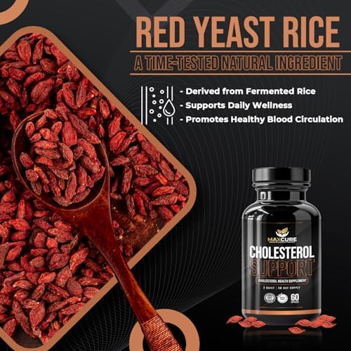 Maxcure cholesterol support bottle back panel information