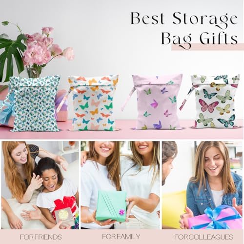 Four pack of Zcyxuuw butterfly travel organizers laid out flat