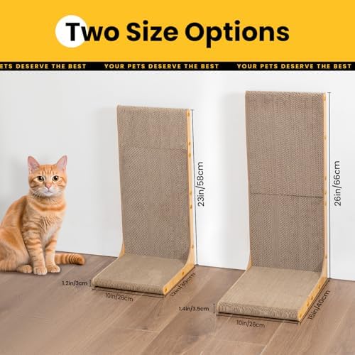High-density corrugated cat scratch pad highlighting the durable 1.2 inch thick cardboard texture