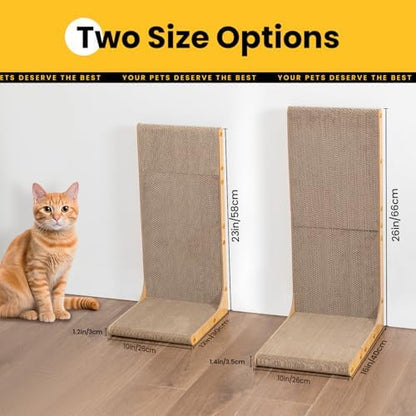High-density corrugated cat scratch pad highlighting the durable 1.2 inch thick cardboard texture