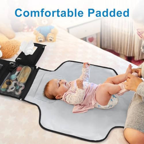 Folded Accmor waterproof baby changing mat for travel