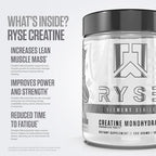Ryse element series supplement container next to a mixing shaker bottle
