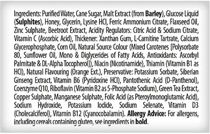 Close up of Vitabiotics Feroglobin Liquid Plus liquid iron supplement with premium botanicals