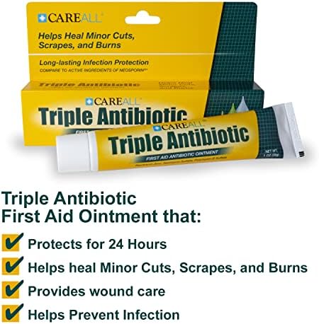 Authentic CareAll triple antibiotic skin ointment tubes for minor cuts and burns
