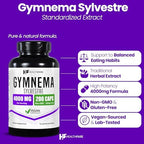 HealthFare Gymnema Sylvestre 200 vegan capsules packaging showing supplement facts label