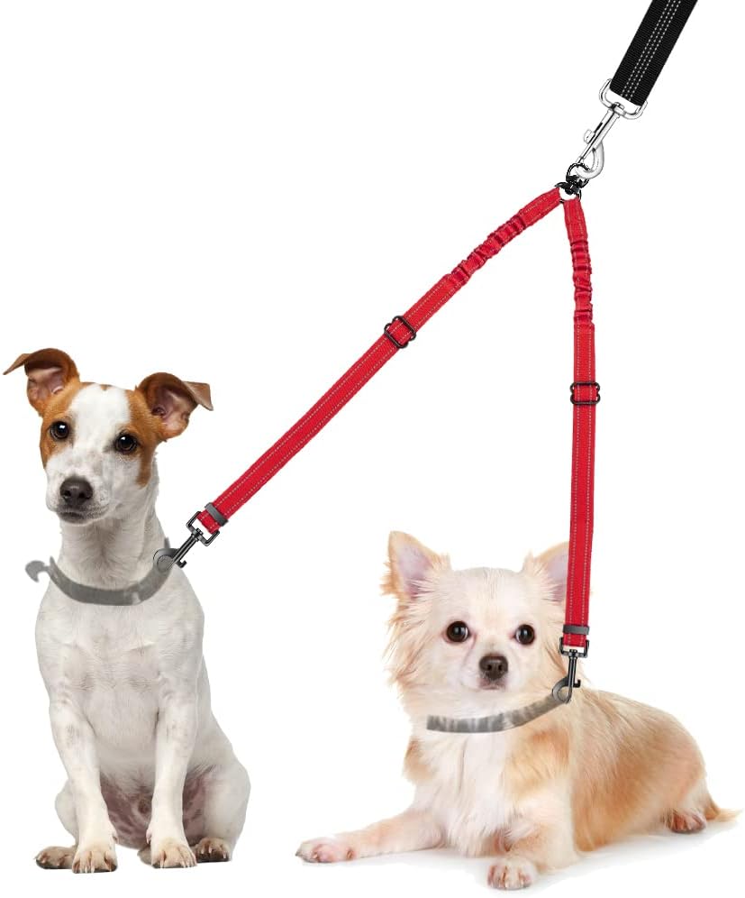AUTOWT Double Dog Leash, No Tangle 360 degreesSwivel Rotation Reflective Lead Attachment Adjustable Length Dual Two Dogs Lead Splitter, Comfortable Shock Absorbing Walking Training for 2 Dogs - Image 11
