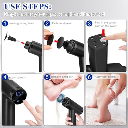 Handheld high torque foot sander for professional home pedicure