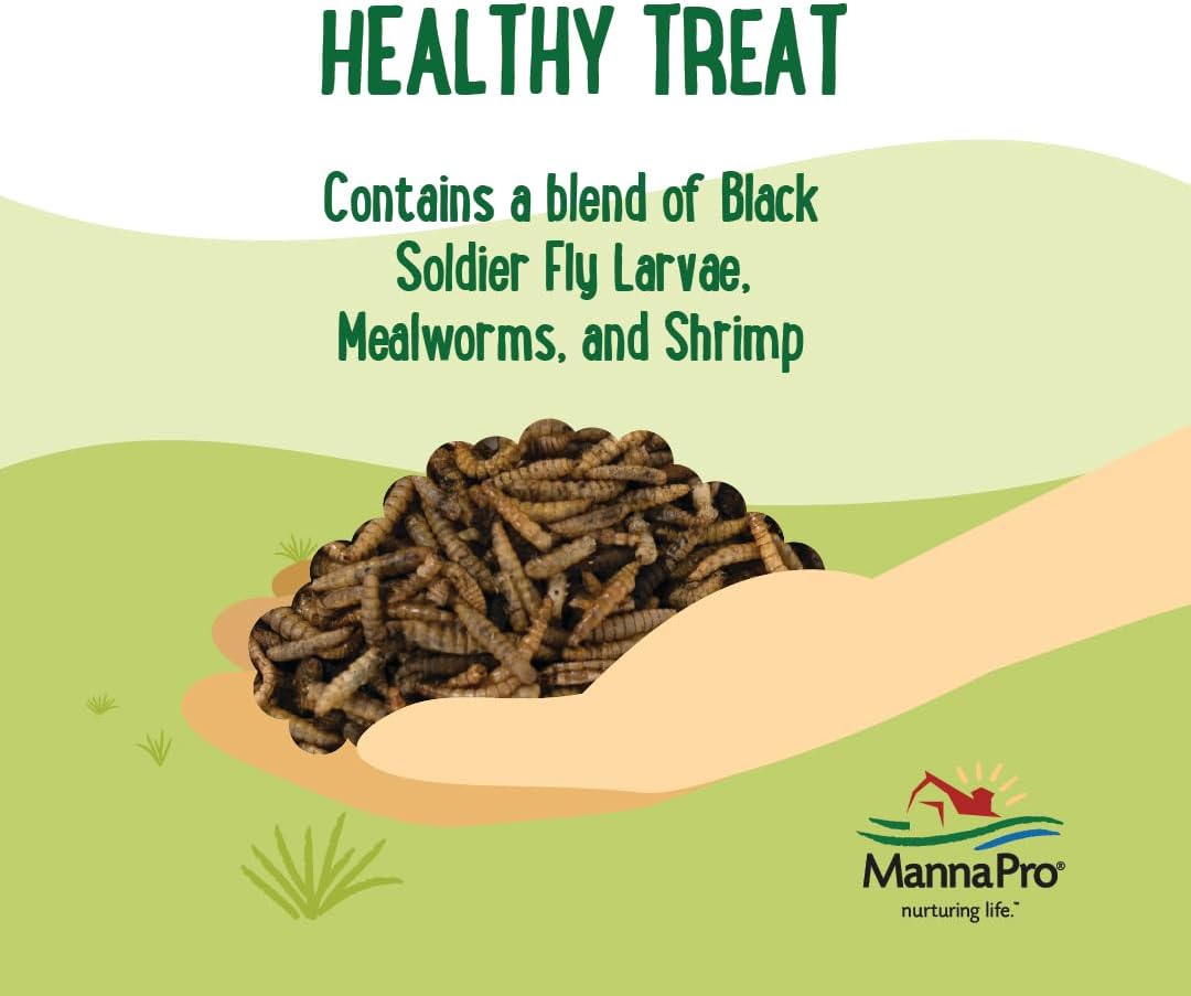 Manna Pro Farmhouse Favorites protein treat close up texture of dried ingredients