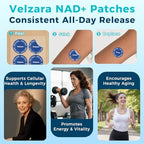 Velzara NAD Plus Patches lifestyle application view on skin