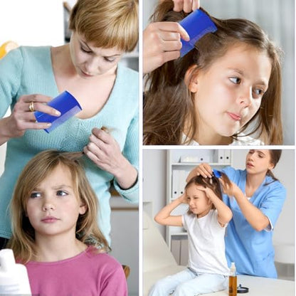 HaiFafafaing professional fine tooth comb being used for scalp psoriasis treatment