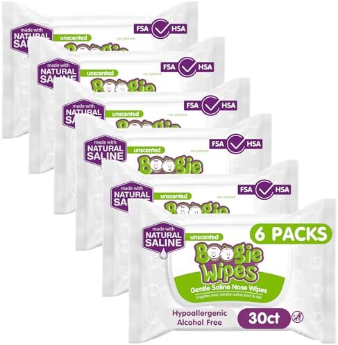 Baby Wipes Unscented by Boogie Wipes, Wet Wipes for Face, Hand, Body & Nose, Made with Vitamin E, Aloe, Chamomile and Natural Saline, 180 Count-30 Count (Pack of 6) - Image 2