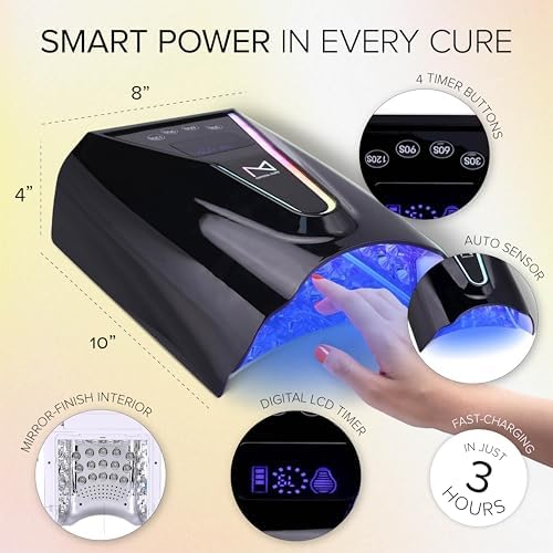 Side profile of cordless M Crystal Cure nail lamp