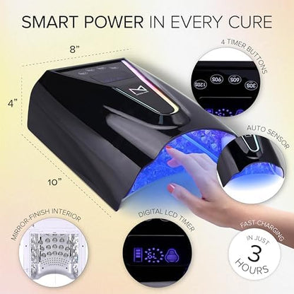 Side profile of cordless M Crystal Cure nail lamp