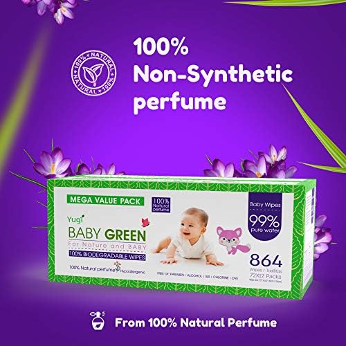 Yugi Green plant based plastic free wet wipes for sensitive skin