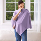 Stretchy wide neck detail of Zdolmy nursing cover