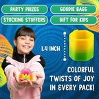 Bedwina five pack of neon rainbow magic spring toys showcasing flexible stretching motion