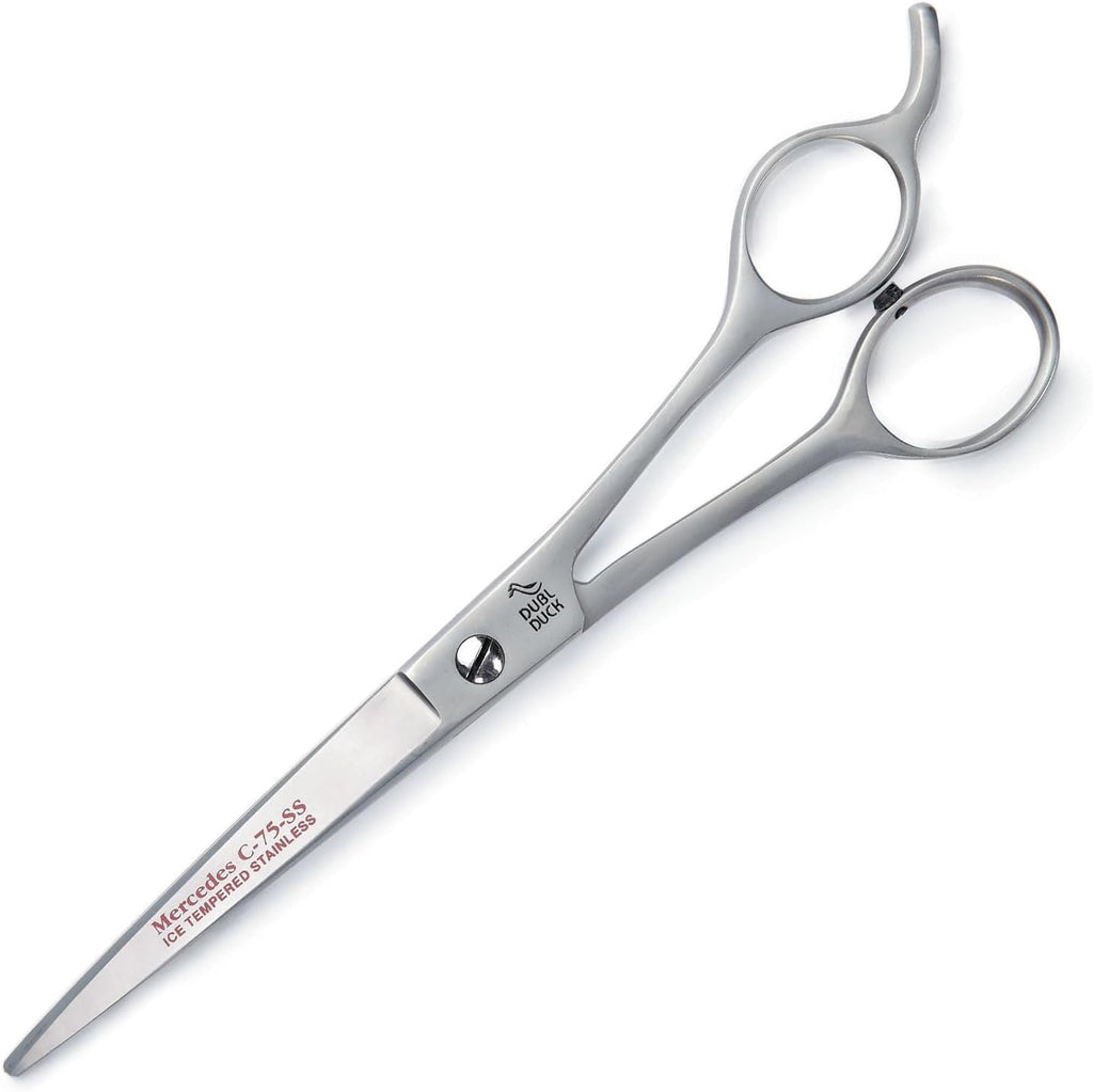 Dubl Duck Mercedes 14SC Pet Curved Shears front view professional grooming scissors
