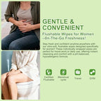 Biodegradable flushable wipes for women imported from USA.
