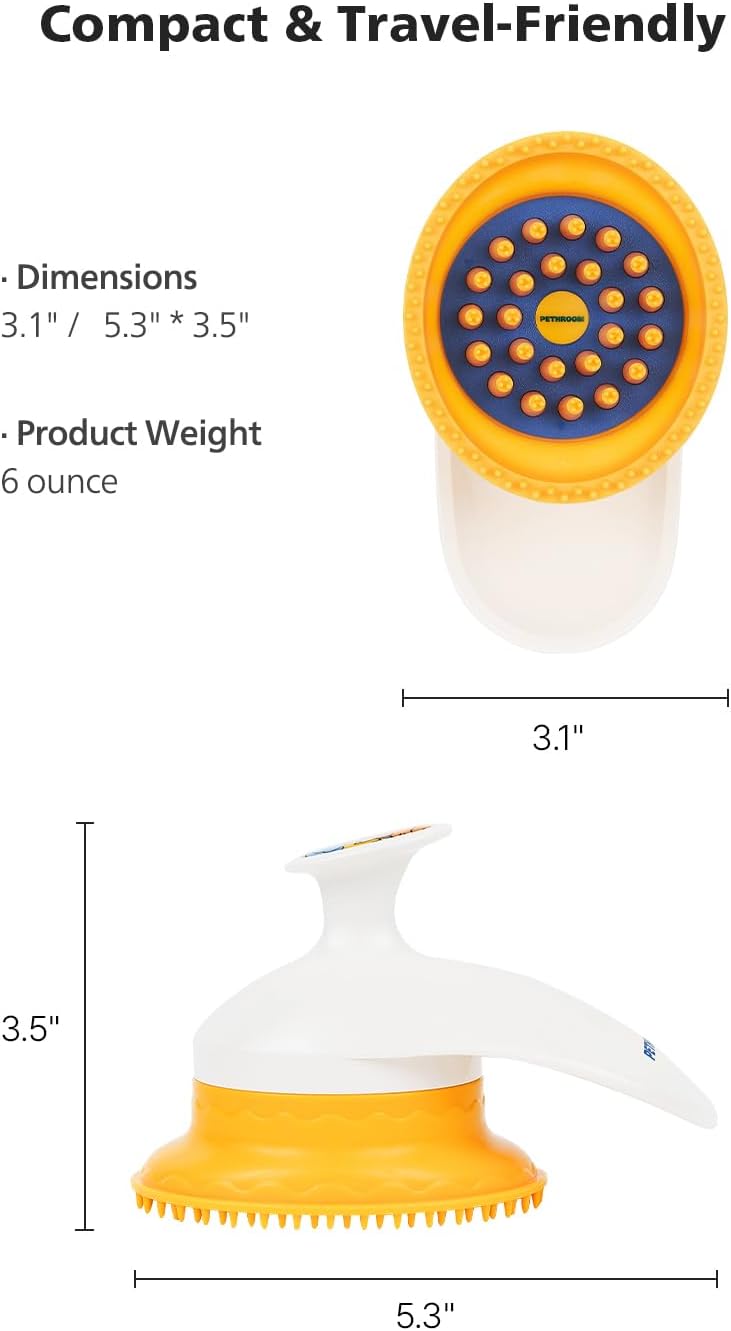 PETHROOM Silicone Cat Brush for Shedding - Gentle Grooming & Relaxing Massage, Light Deshedding Tool, Removes Loose Fur & Dander, Safe for Sensitive Skin, Cats, Dogs & Rabbits - Image 9