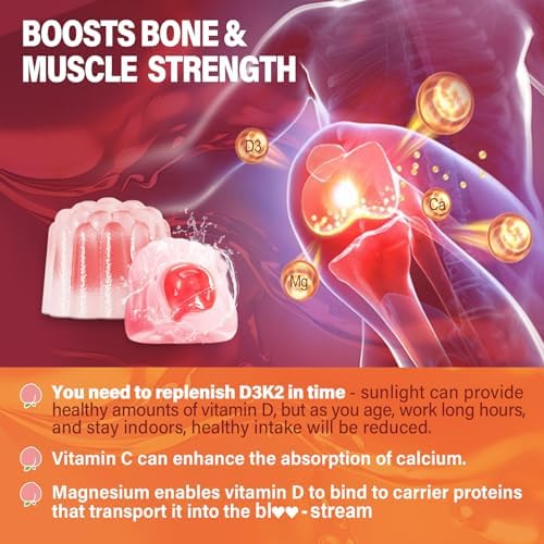 Lilicare D3 10000 IU and K2 5000 IU gummy supplement packaging