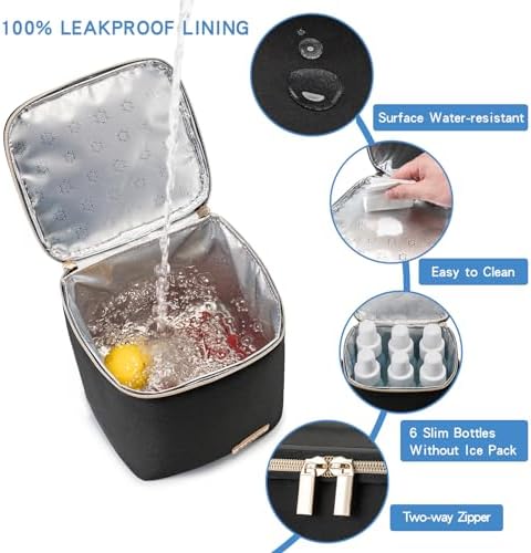 Babeyer insulated baby bottle cooler bag side view with buckle handle