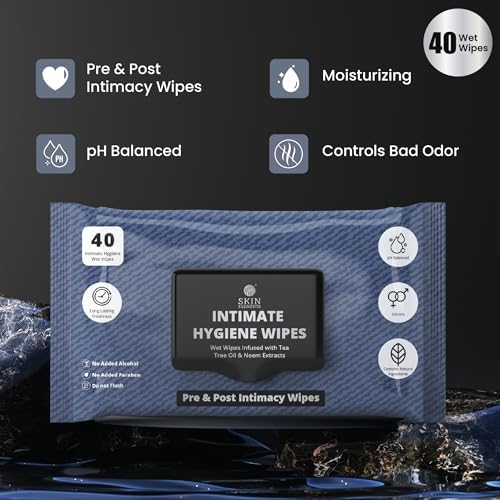 Skin Elements intimate wipes 40 count pack for pre and post intimacy