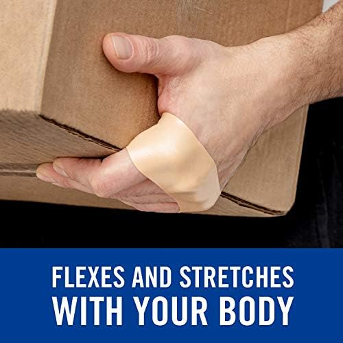 Nexcare flexible skin colored foam tape wrapped around fingers for sports grip protection
