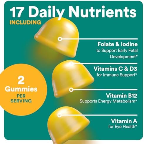 SmartyPants prenatal gummies texture and shape close up view