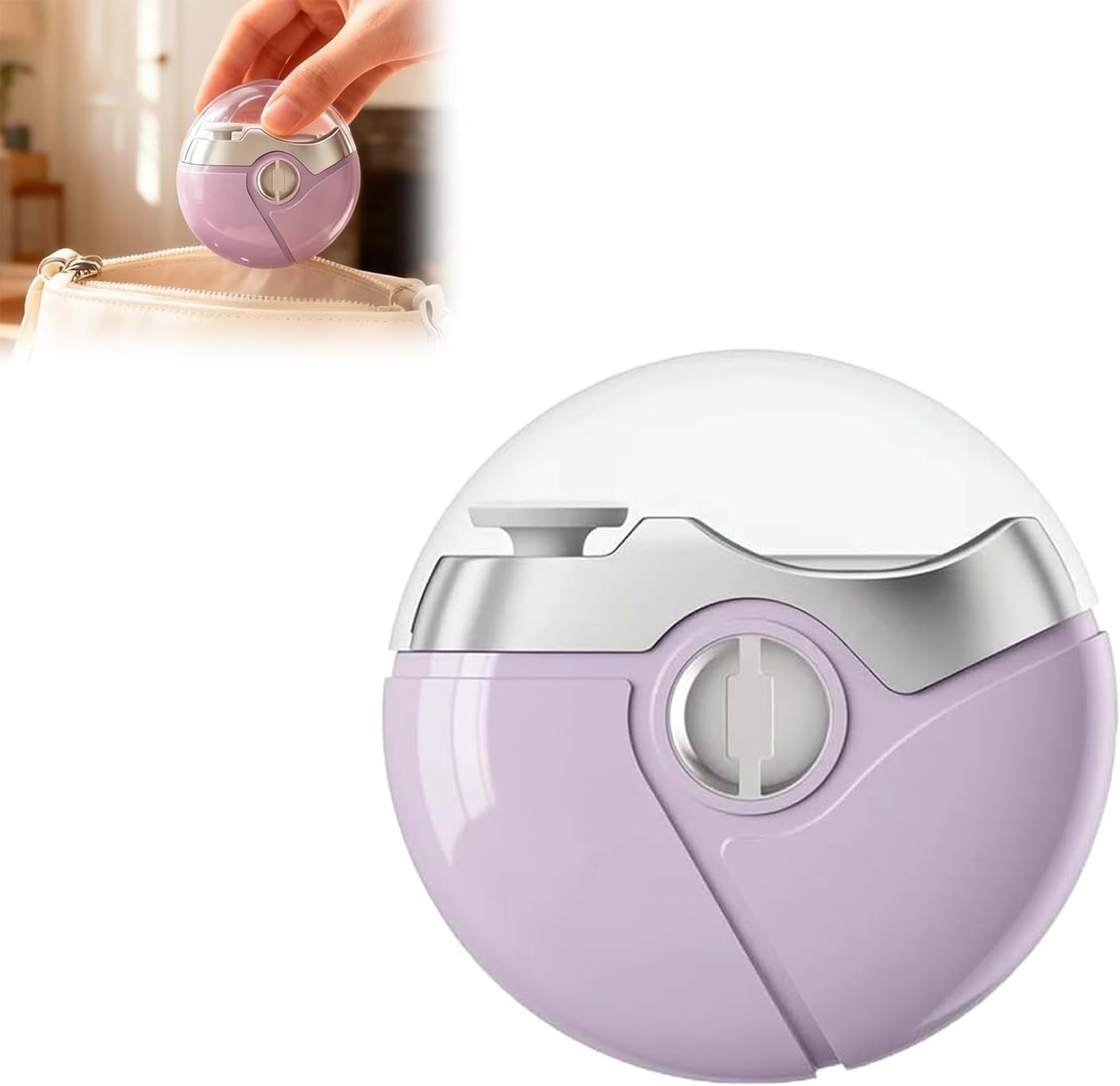 Teotopoa 3-in-1 electric nail clipper in purple front view