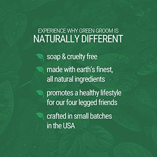 Green Groom White Dog Shampoo ready for use on light coat dog