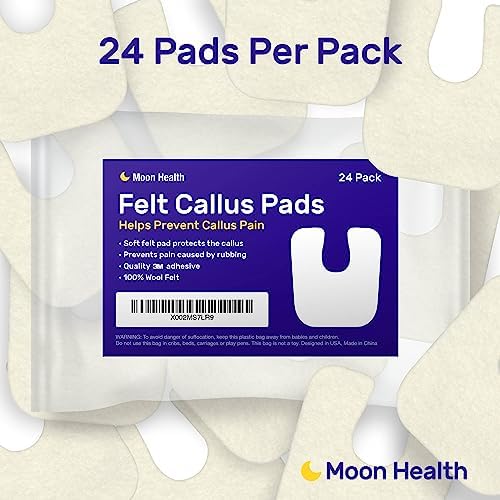 Close up of 1/8 inch thick white felt adhesive foot cushions