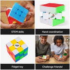 Rubik's official packaging for the premium three by three magnetic speed cube.