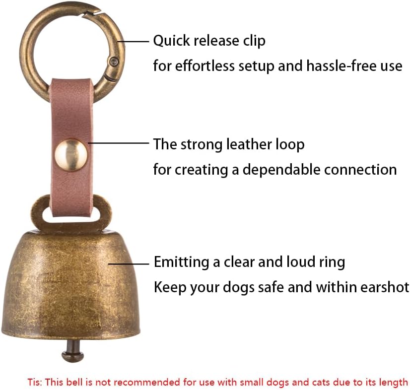 Antique Bronze Iron Bell for Large Dogs and Livestock Tracking