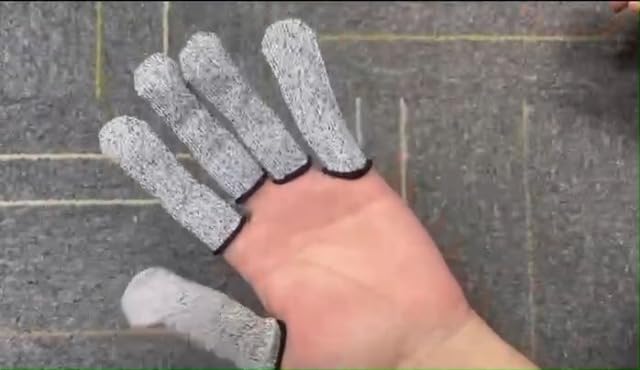 ZFYOUNG protective finger cots worn inside heavy duty work gloves for extended durability.