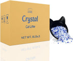 LMJP Crystal Cat Litter with Powerful Odor Control, Non-Clumping, Lasts Up to 4 Months, 17.2lb, Rapid Water Absorption, Unscented & Low Tracking Lightweight Blue & White Silica, 4 Pack of 4.3lb - Image 10