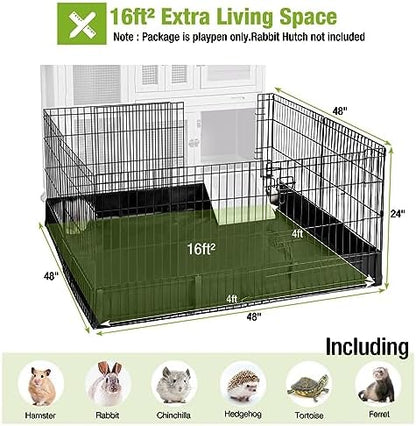 GUTINNEEN Rabbit Pet Playpen Bunny Run Extension Indoor Small Animal Pen (Playpen Only) - Image 5