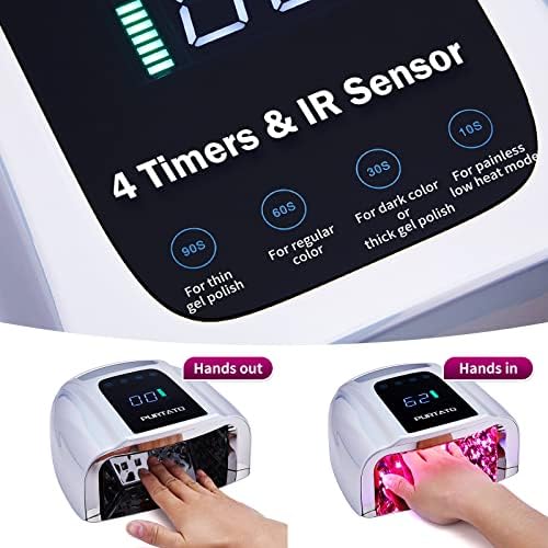 Internal view of 42 LED beads in Purtato UV nail dryer