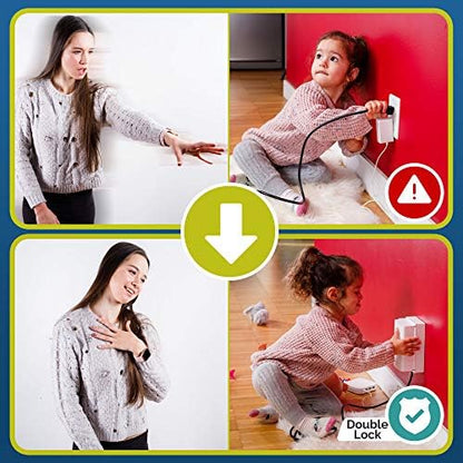 Wappa Baby outlet box showing the double lock mechanism