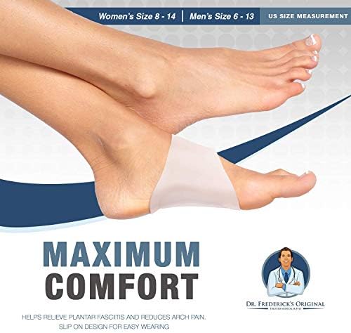 Two count set of transparent silicone arch sleeves for men and women.
