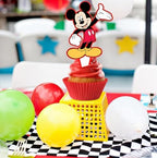 24 piece collection of mouse themed birthday cupcake decorations