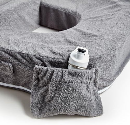 Close up of silent release buckle on My Brest Friend twin pillow