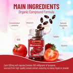 Wins Town Lycopene 100 count bottle side angle packaging view