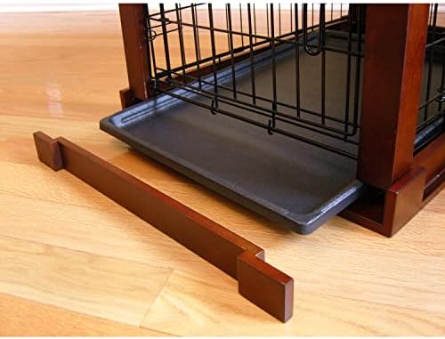 Merry Products medium pet crate displaying the innovative slide aside front door mechanism