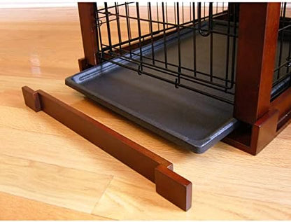 Merry Products medium pet crate displaying the innovative slide aside front door mechanism