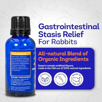 Natural rabbit indigestion treatment tablets for gut movement and bloating prevention